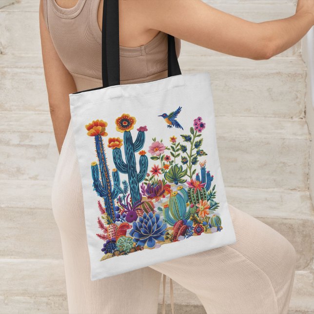 Bolsa Tote Desert Blooms Blossom Oasis (Criador carregado)