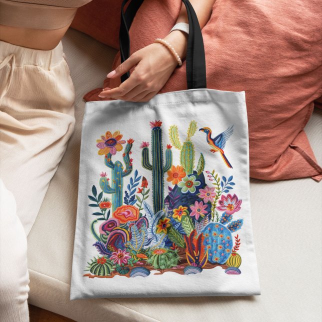 Bolsa Tote Desert Blooms Sinfonia Floral (Criador carregado)