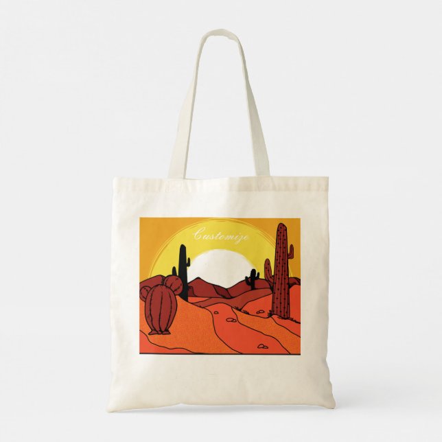 Bolsa Tote Desert Cactus Sunset Thunder_Cove (Verso)