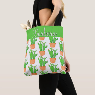 Bolsa Tote Desert Succult Cactus Floral Personalizado