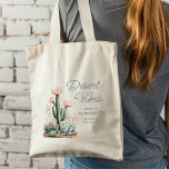 Bolsa Tote Desert Vibes Festa de solteira Blooming Cactus<br><div class="desc">Carregar o charme sudoeste com esta bolsa de solteira de cacto florescente! Apresentando um design suculento de aquarela,  é perfeito para favores de casamento ou festa de solteira,  presentes de viagem para meninas ou dias de praia. Personalize-o com texto personalizado!</div>