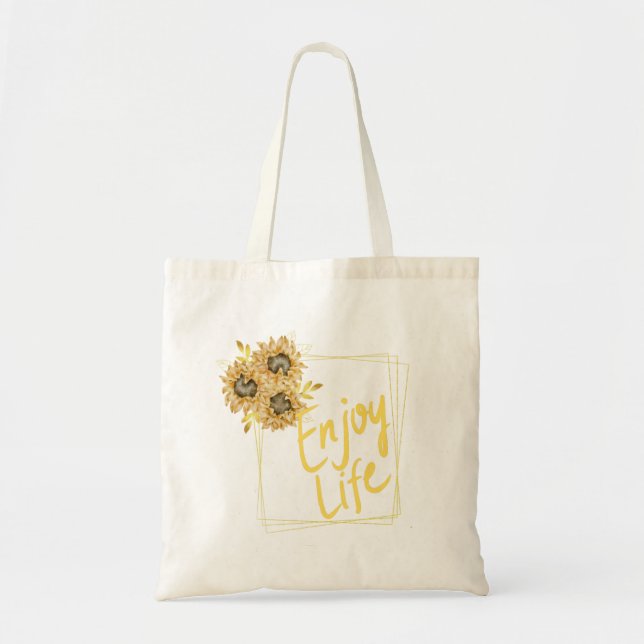 Bolsa Tote Desfrute da marca Life Tote (Frente)