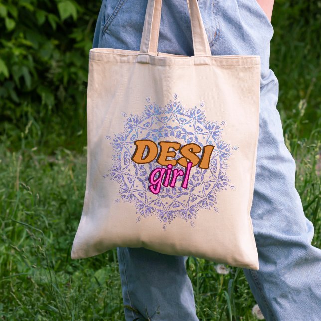 Bolsa Tote Desi Girl Chakra Swag (Criador carregado)