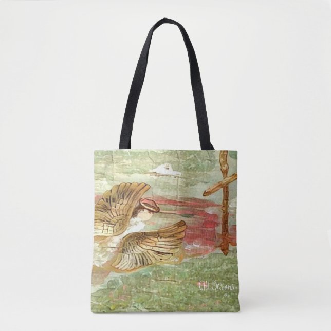 Bolsa Tote Design 1 do anjo em vôo (Frente)