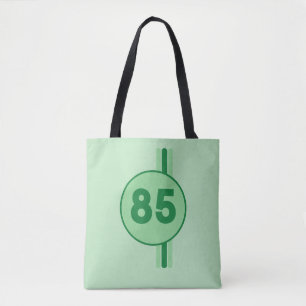 Bolsa Tote Design 85 em verde sobre verde menta com listras