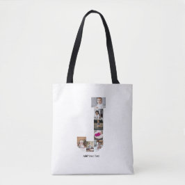 Bolsa Tote Design a sua própria letra J Poster de colagem de