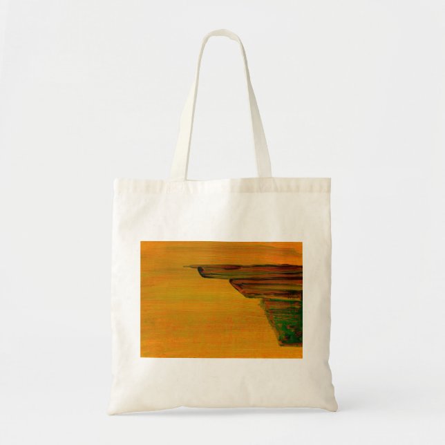 Bolsa Tote Design abstrato amarelo (Frente)