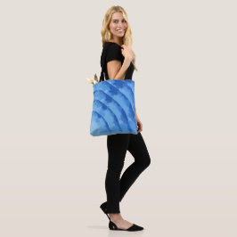 Bolsa Tote Design Abstrato da Aquarela das Ondas Azuis