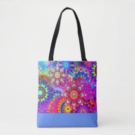 Bolsa Tote Design Abstrato de flor de boho