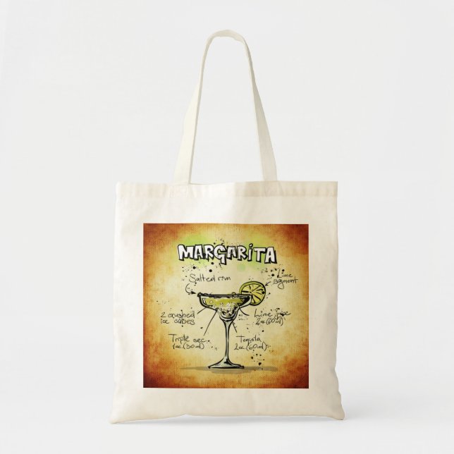 Bolsa Tote Design abstrato do cocktail Margarita Tote Bag (Frente)