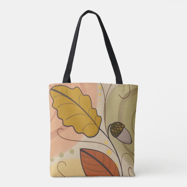 Bolsa Tote Design abstrato estético Outono  (Verso)