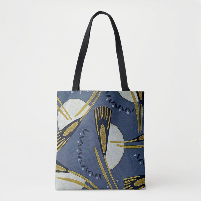 Bolsa Tote Design Art Déco #7 floral (Frente)
