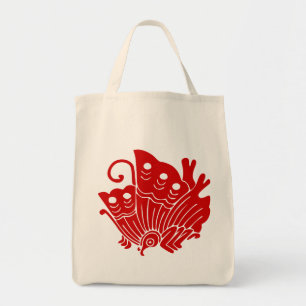 Bolsa Tote Design asiático de Kamon do japonês da borboleta