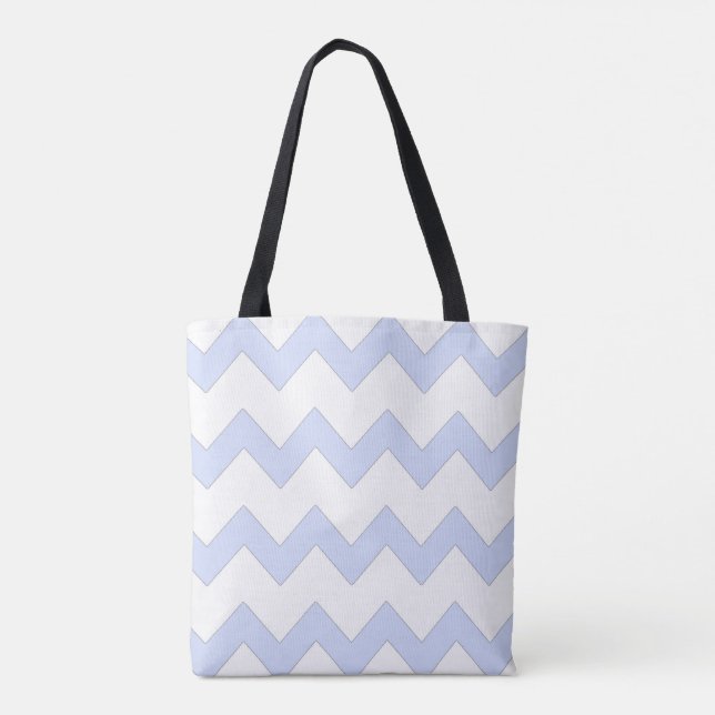 Bolsa Tote Design azul-azul-zigzag (Verso)