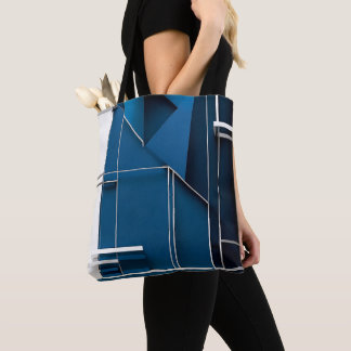 Bolsa Tote Design branco geométrico elegante e moderno