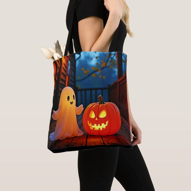 Bolsa Tote Design Brilhante de Dia das Bruxas (Close Up)