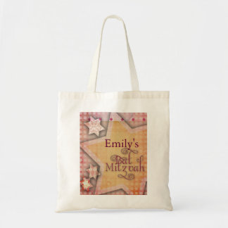 Bolsa Tote Design colorido de Mitzvah do bastão das bolinhas