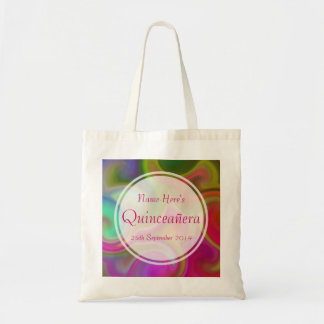 Bolsa Tote Design colorido Quinceanera. do redemoinho