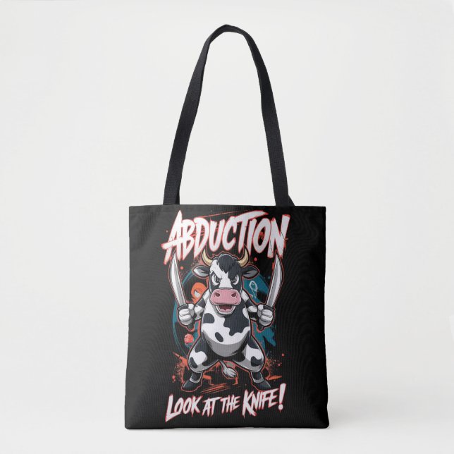 Bolsa Tote Design com um caractere de Vaca (Frente)