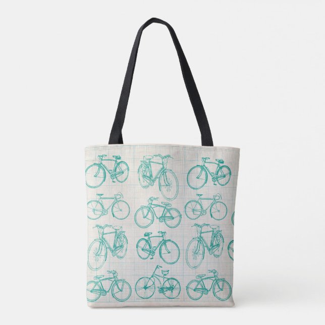 Bolsa Tote Design da bicicleta do vintage (Verso)