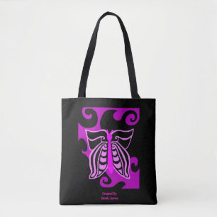 Bolsa Tote Design da borboleta por todo o lado na sacola do