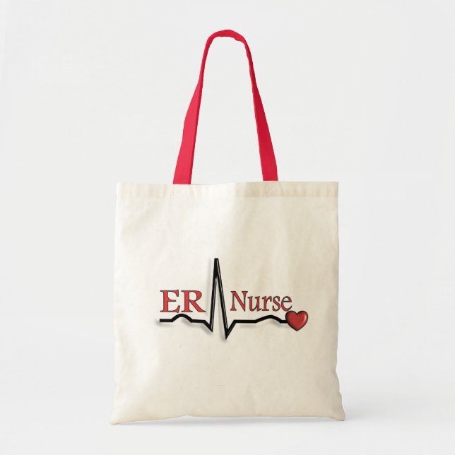Bolsa Tote Design da enfermeira QRS do ER (Frente)