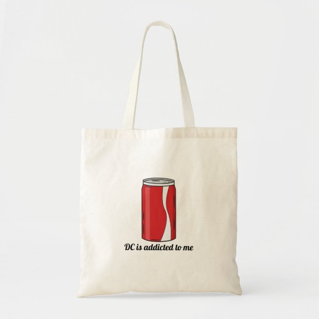 Bolsa Tote Design da Lata de Refrigerante 'DC É Viciado em Mi (Frente)