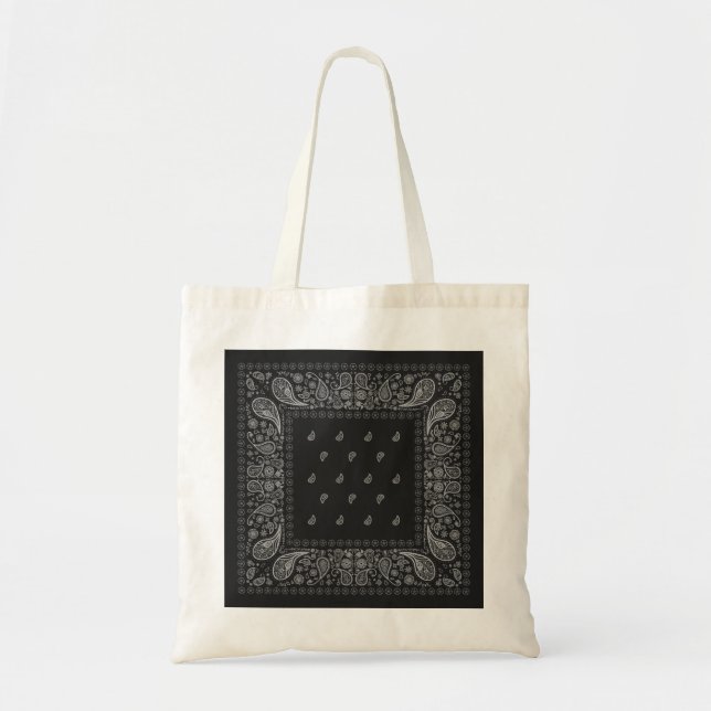 Bolsa Tote Design da Pailsey Negra (Frente)