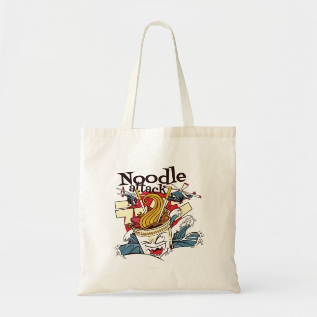 Bolsa Tote Design da Taça Ramen Noodle (Frente)