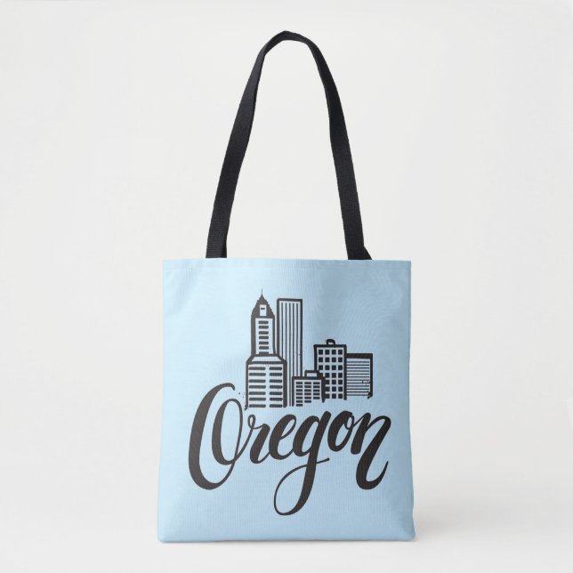Bolsa Tote Design da tipografia de Oregon (Frente)