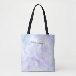 Bolsa Tote Design das Flores Lilás Roxas Elegantes