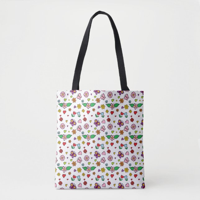 Bolsa Tote Design das Flores Maravilhosas (Frente)