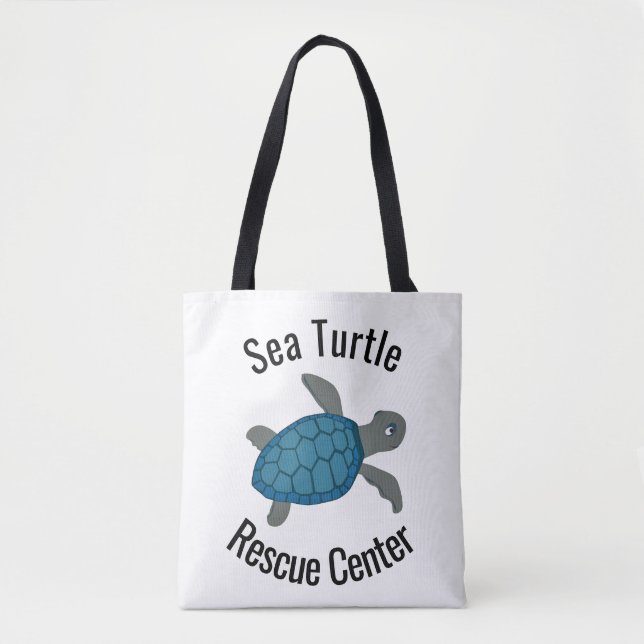 Bolsa Tote Design das tartarugas marinhas (Frente)