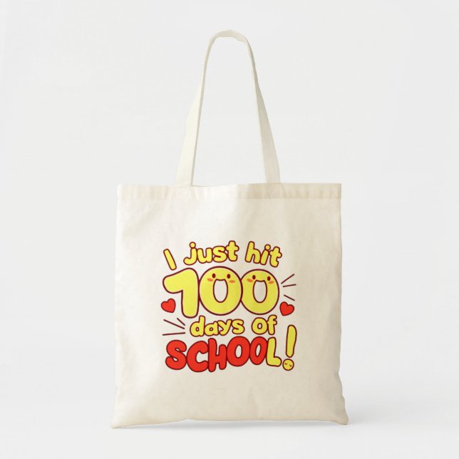 Bolsa Tote design de 100 Dias de Estilo Kawaii Escolar (Frente)