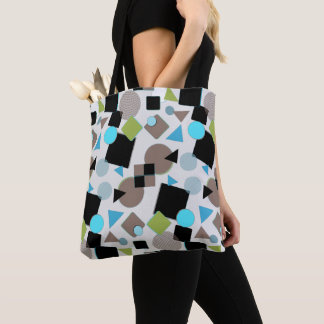 Bolsa Tote Design de abstrato retrô moderno