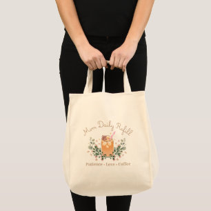 Bolsa Tote Design de Amante de Café Diário da Mamãe