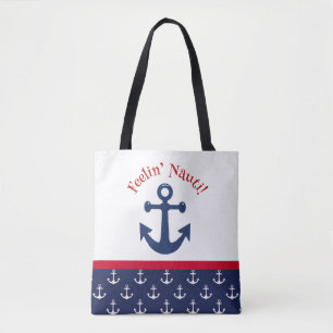 Bolsa Tote Design de âncora de verão de Nauti