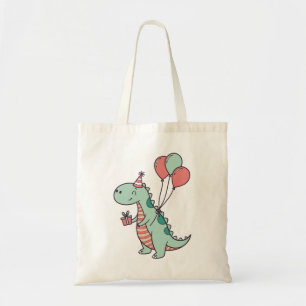 Bolsa Tote Design de aniversário do Dinossaur Dinossaur