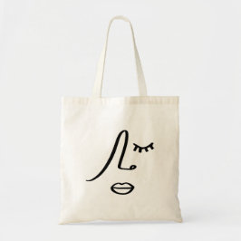 Bolsa Tote Design de Arte Abstrata Minimalista Moderna do Ros