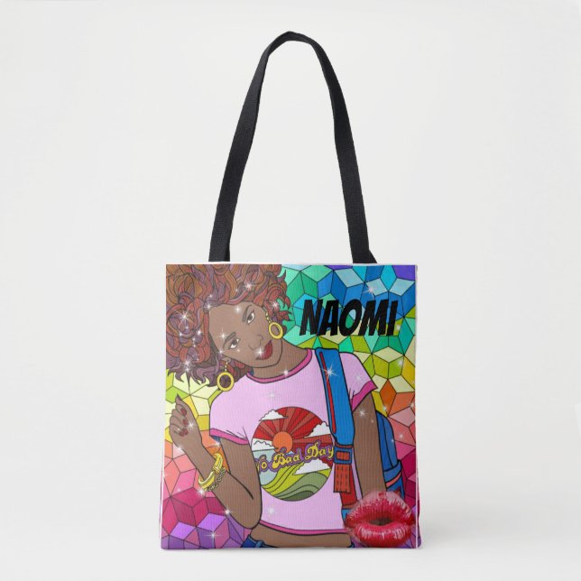 Bolsa Tote Design de Arte da Naomi (Frente)
