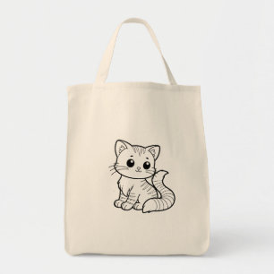 BOLSA TOTE DESIGN DE ARTE DE GATO