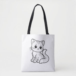 BOLSA TOTE DESIGN DE ARTE DE GATO