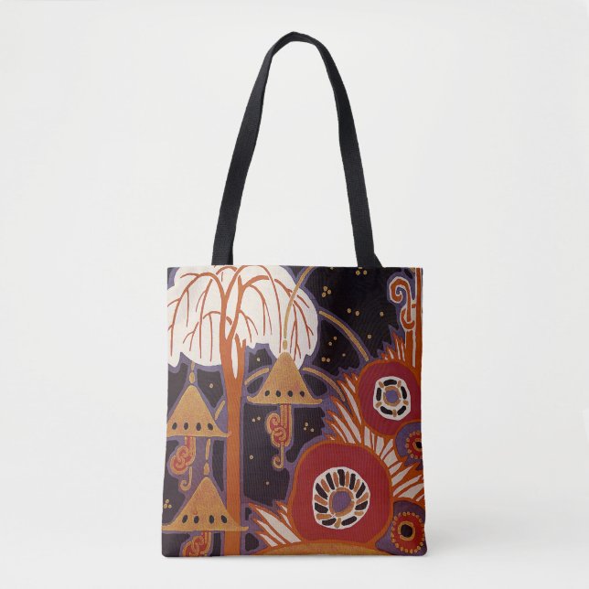 Bolsa Tote Design de Arte nº 4 Jardim Exótico (Frente)