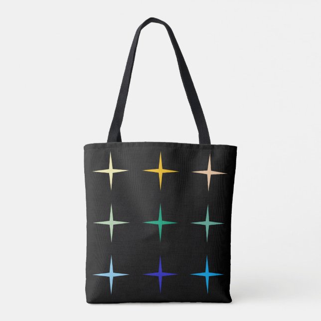 Bolsa Tote Design de Artes Geométricas de Meio século Retroat (Verso)