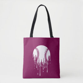 Bolsa Tote Design de beisebol pingando para fãs de esportes o