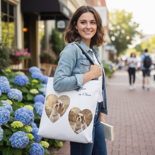 Bolsa Tote Design de Cachorro em Forma de Coração – “Felicida