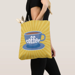 Bolsa Tote Design de café retrô