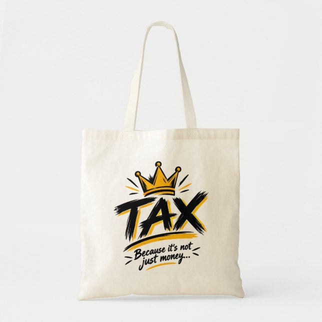 Bolsa Tote design de camiseta de imposto  (Frente)