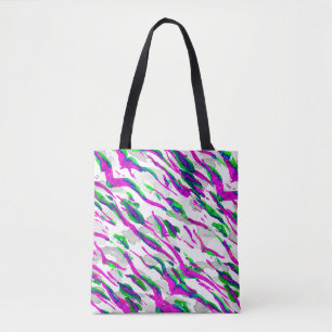 Bolsa Tote Design de Camuflagem de Aquarelas. Azulejo Safari