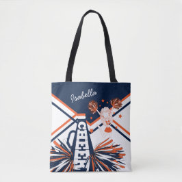 Bolsa Tote Design de Cheerleader branco, laranja-acastanhado,